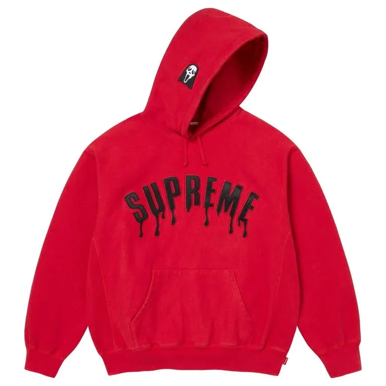 SUPREME GHOSTFACE ARC HOODED SWEATSHIRT RED
