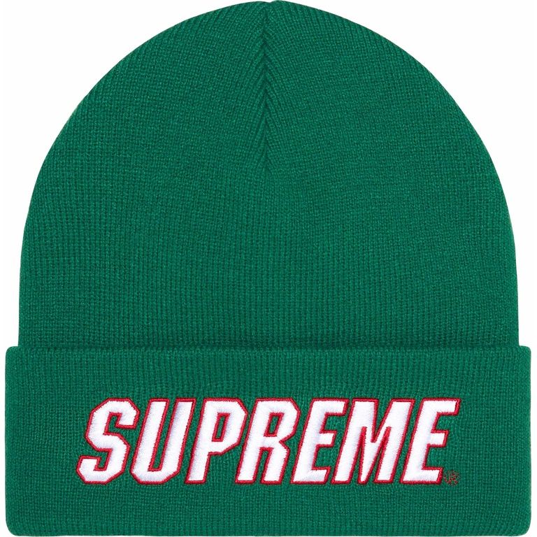 SUPREME SLANT BEANIE GREEN