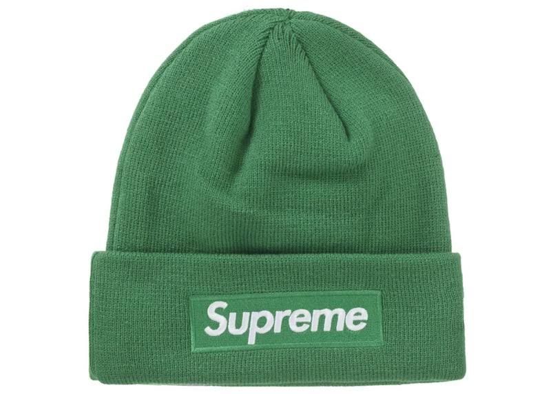 SUPREME NEW ERA BOX LOGO GREEN BEANIE