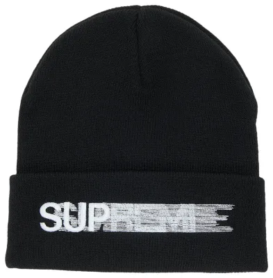 SUPREME MOTION LOGO BEANIE BLACK