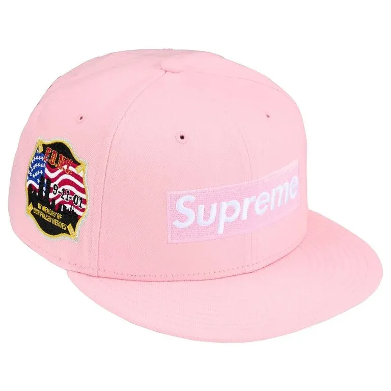 SUPREME FDNY BOX LOGO HAT PINK