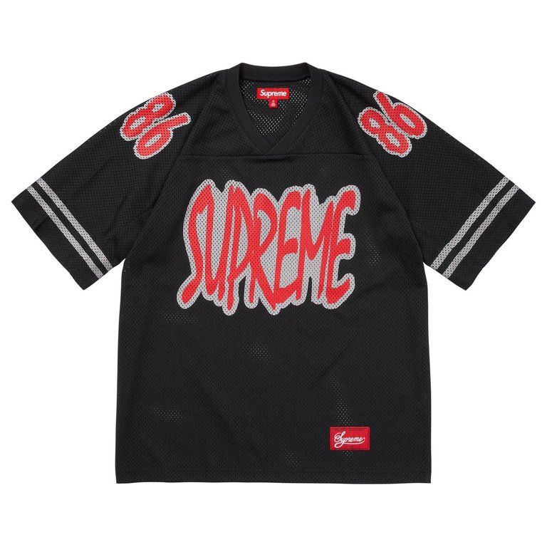SUPREME REFLECTIVE FOOTBALL JERSEY BLACK