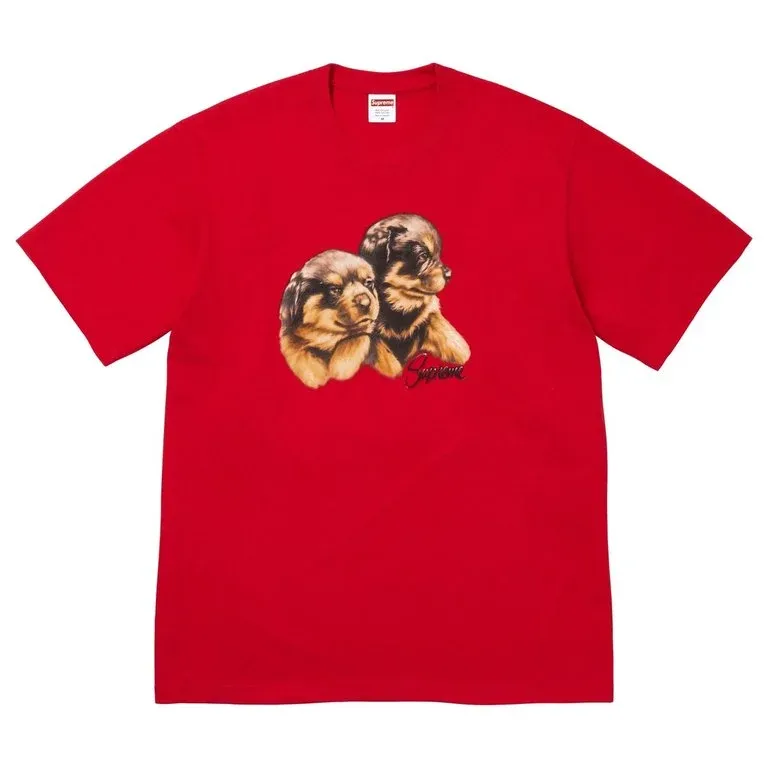 SUPREME PUPPIES TEE RED