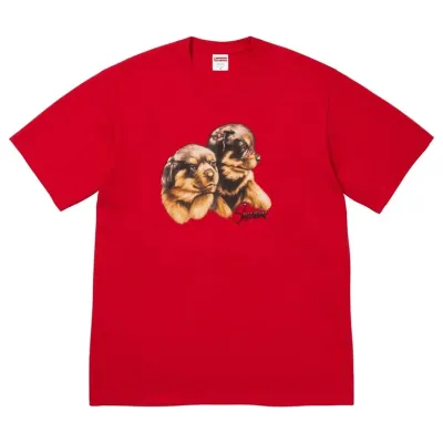 SUPREME PUPPIES TEE RED