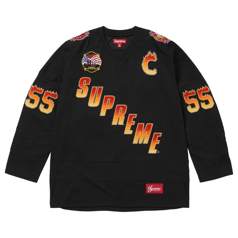 SUPREME FDNY HOCKEY JERSEY BLACK