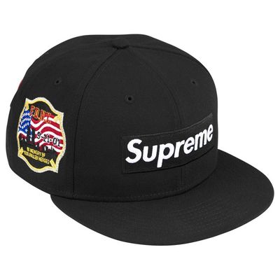 SUPREME FDNY BOX LOGO HAT BLACK