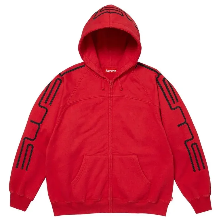 SUPREME CONNECTED ZIP UP HOODED RED