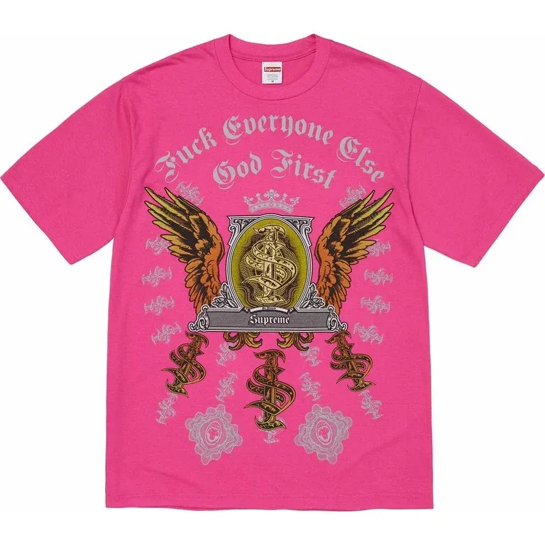 SUPREME MONEY TEE FUCHSIA