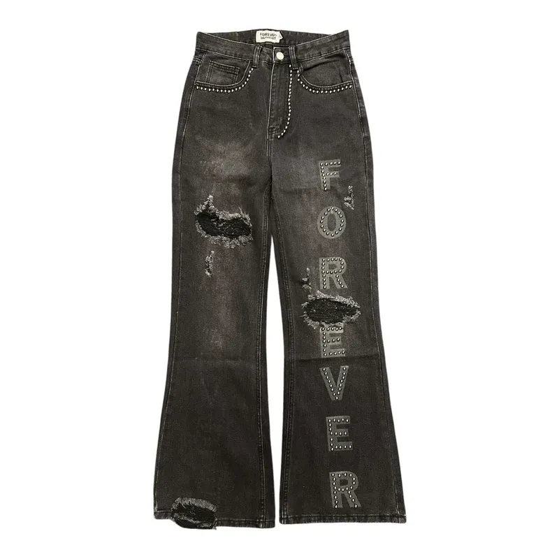 FOREVER FLARE JEAN DARK BLACK