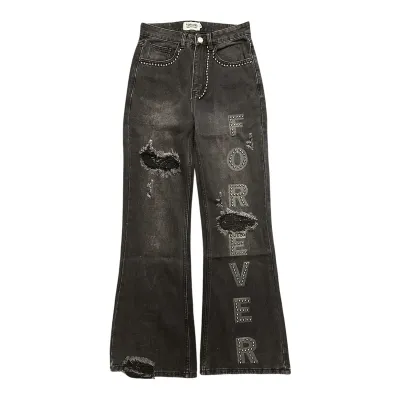 FOREVER FLARE JEAN DARK BLACK