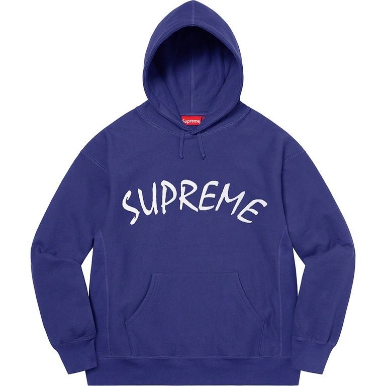 SUPREME FTP ARC HOODED SWEATSHIRT WASHED NAVY