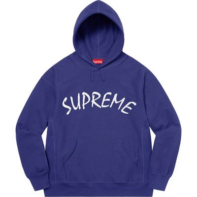 SUPREME FTP ARC HOODED SWEATSHIRT WASHED NAVY