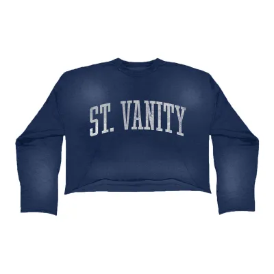 SAINT VANITY NAVY ASH CREWNECK