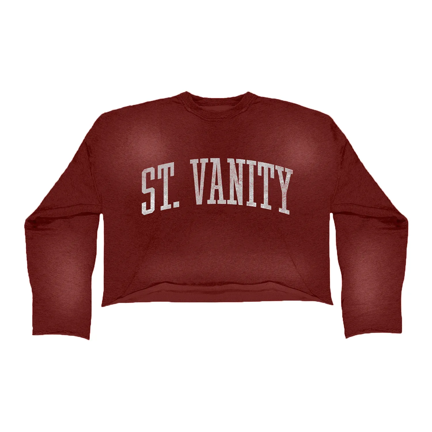 SAINT VANITY BURGUNDY ASH CREWNECK