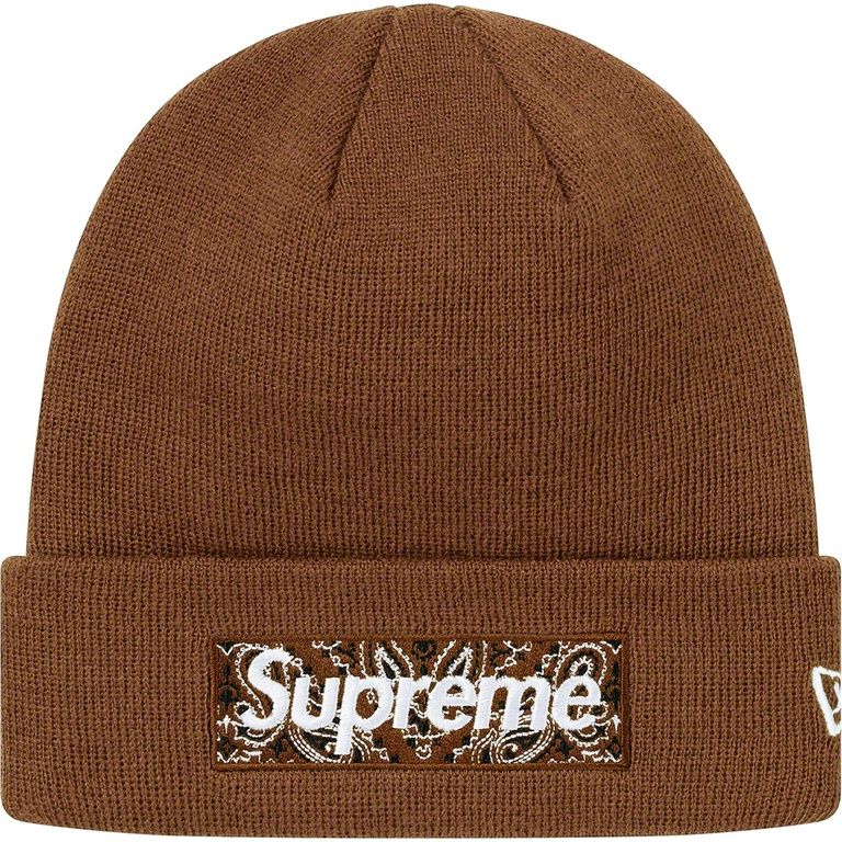 SUPREME NEW ERA DARK BROWN BOX LOGO BEANIE