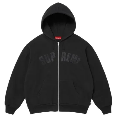 SUPREME ARC THERMAL LINED ZIP UP SWEATSHIRT BLACK