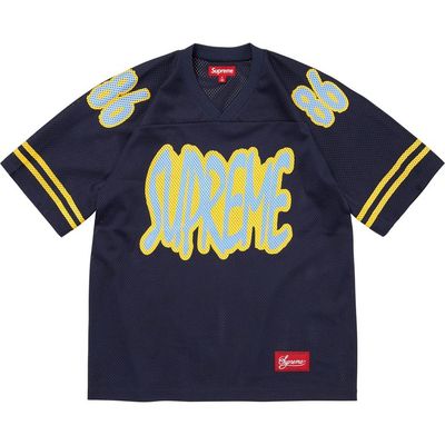 SUPREME REFLECTIVE FOOTBALL JERSEY NAVY