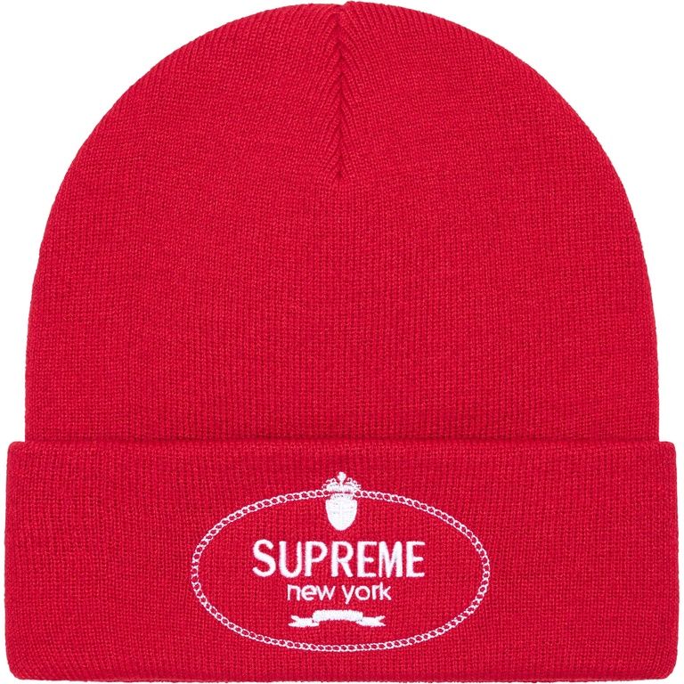 SUPREME RED CREST BEANIE