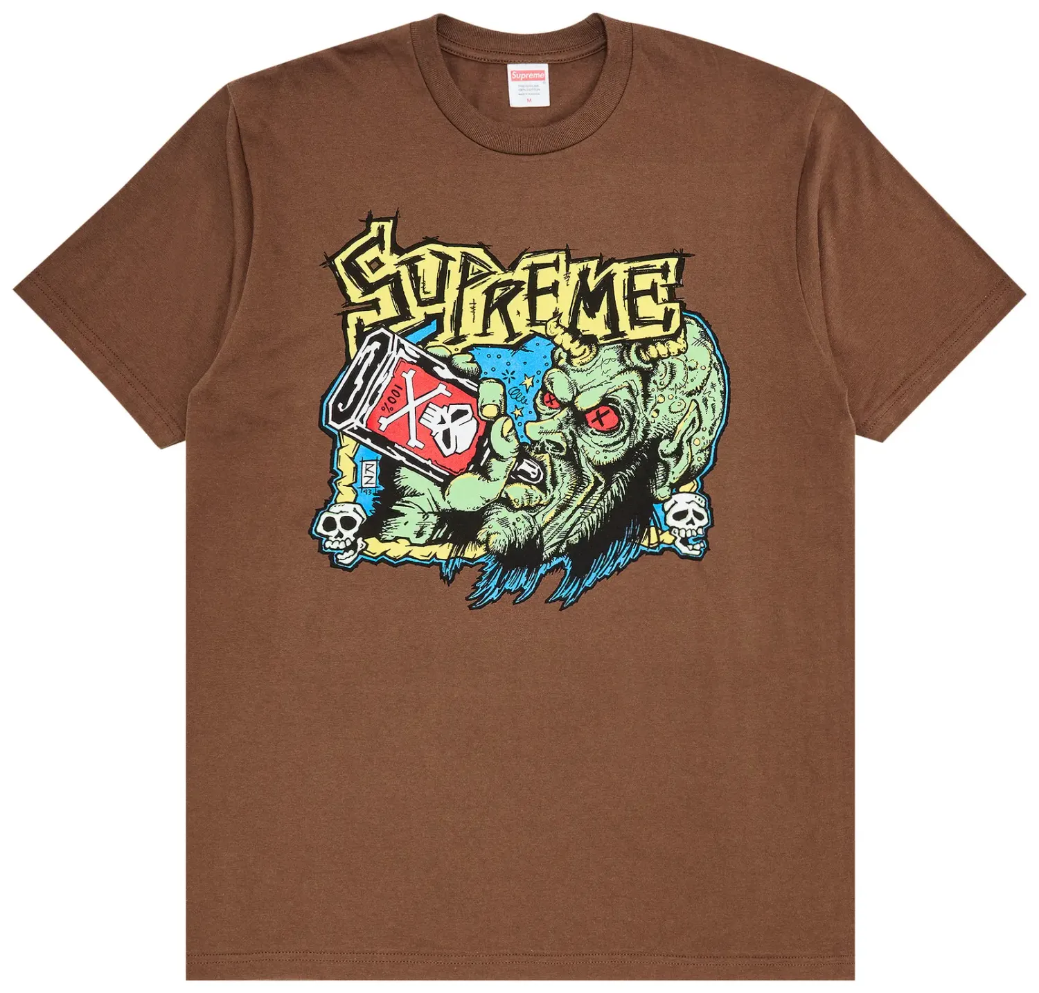 SUPREME FUCKIN BLOWOUT TEE BROWN