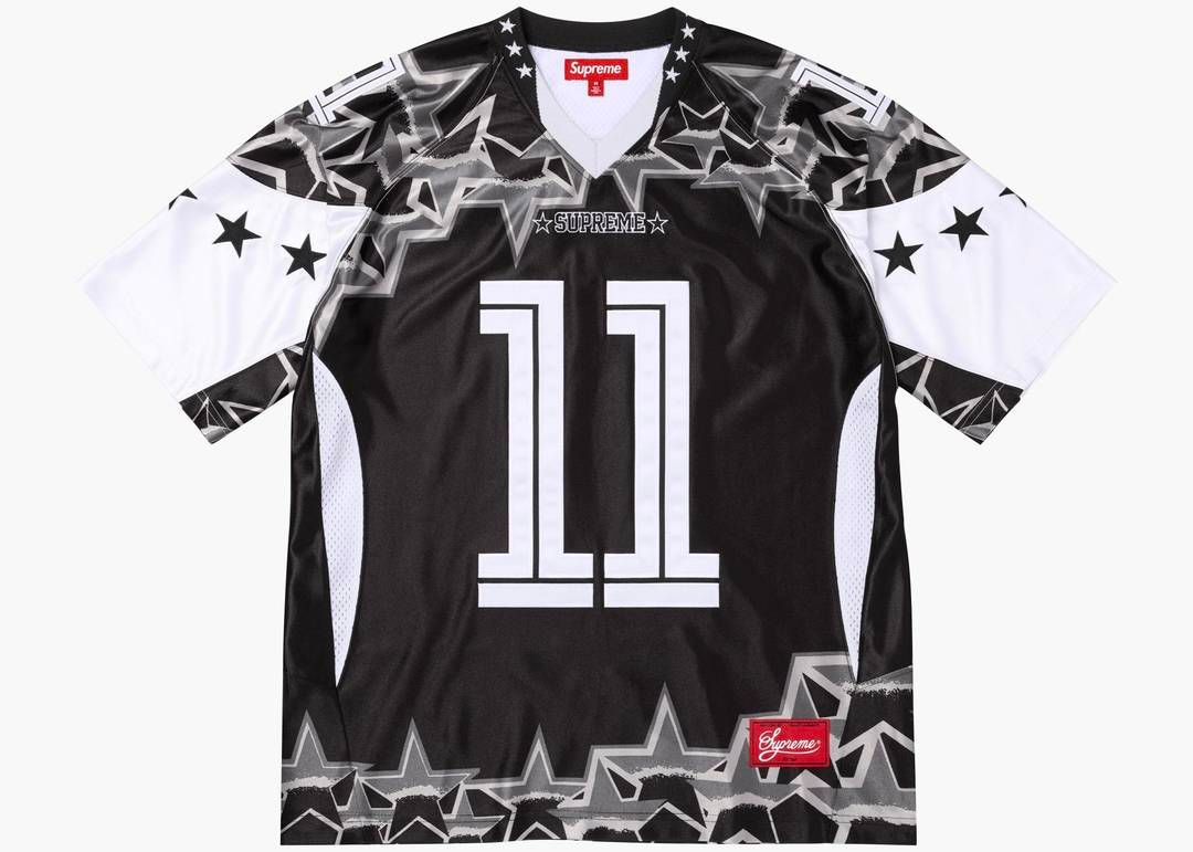 SUPREME STAR FOOTBALL BLACK JERSEY