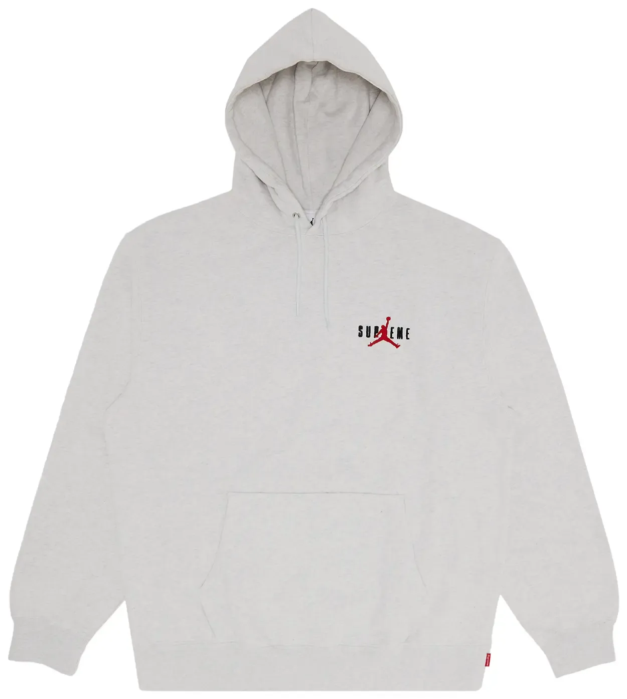 AIR JORDAN X SUPREME ASH GREY HOODED SWEATSHIRT