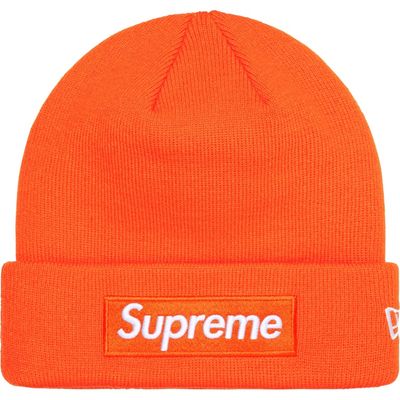 SUPREME NEW ERA BOX LOGO DARK ORANGE BEANIE