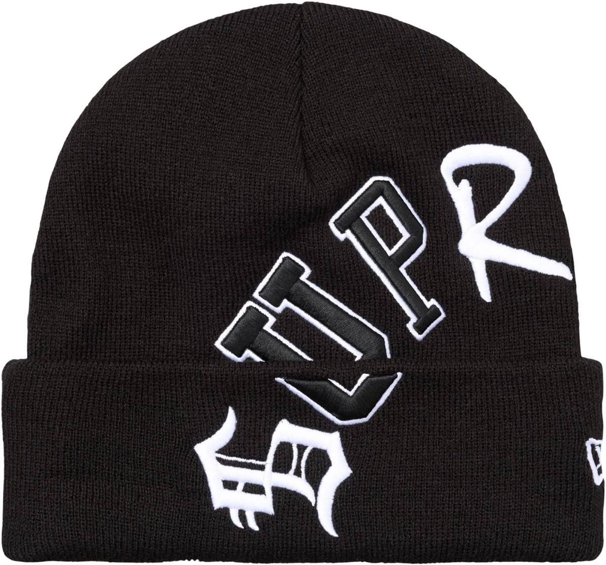SUPREME NEW ERA ARC BLACK BEANIE