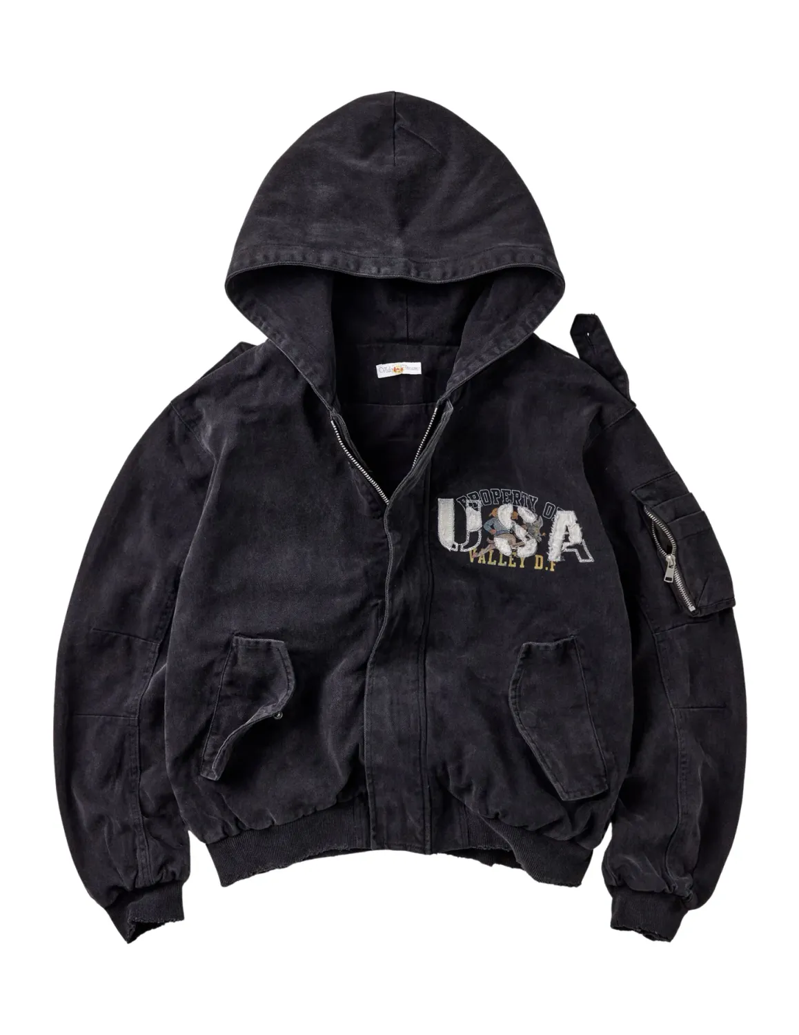 VALE WRECKED HOODED BOMBER