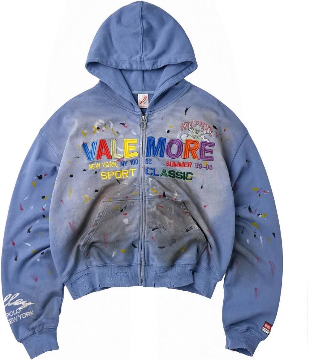 VALE SUNDAY ZIP UP HOODIE BLUE