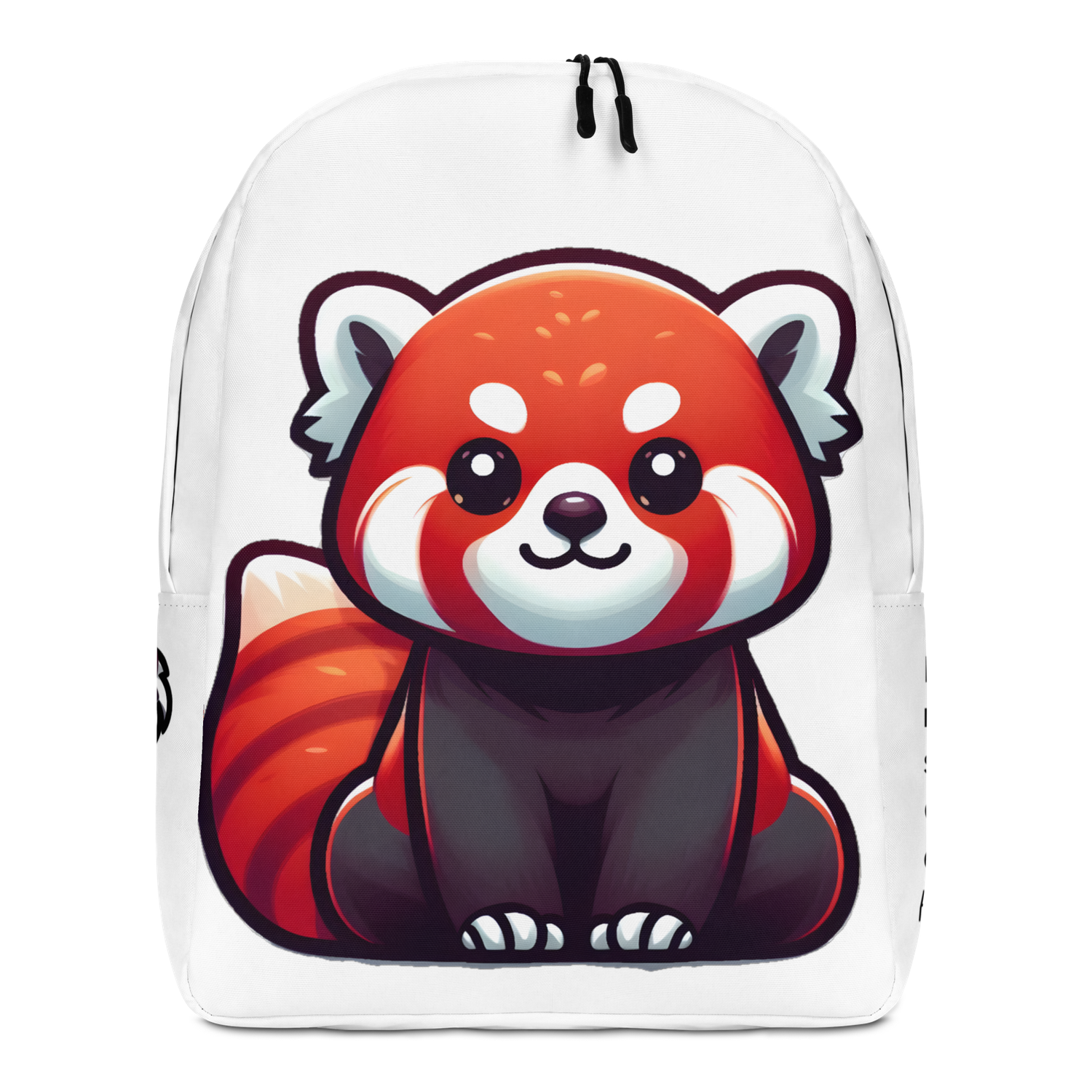 Bold Red Panda Backpack (White)