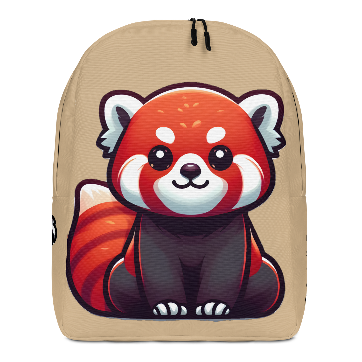 Bold Red Panda Backpack (Tan)