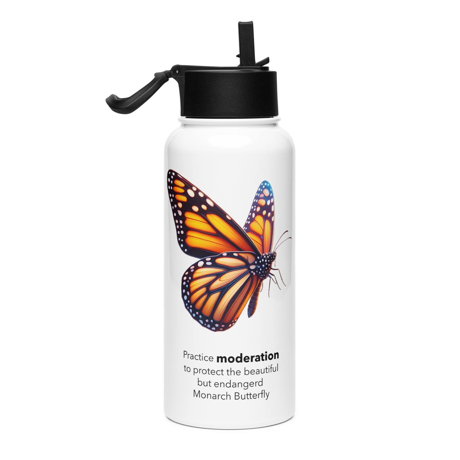 Monarch Butterfly Stainless Steel Water Bottle