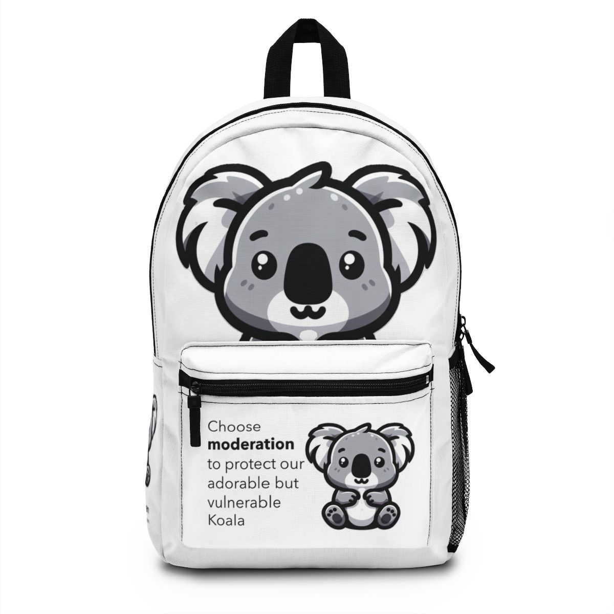 Cute Koala Backpack (White)