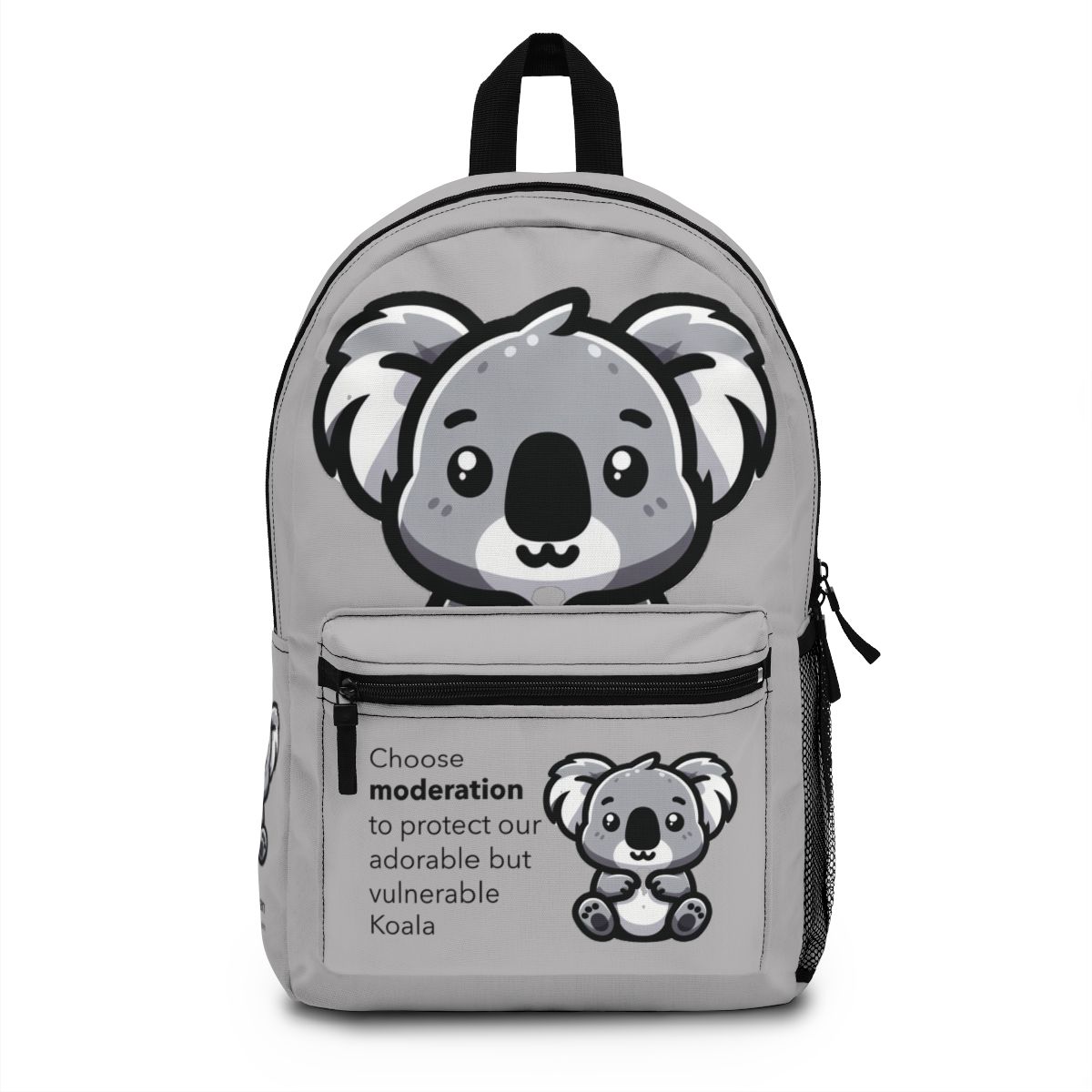Cute Koala Backpack (Silver)