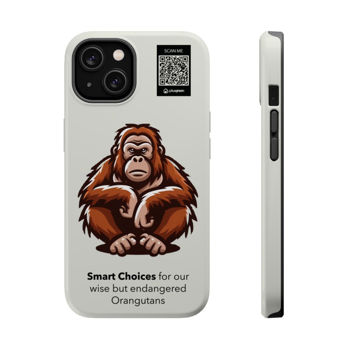 Orangutan Phone Case - MagSafe® compatible (Tough, Moon Mist)