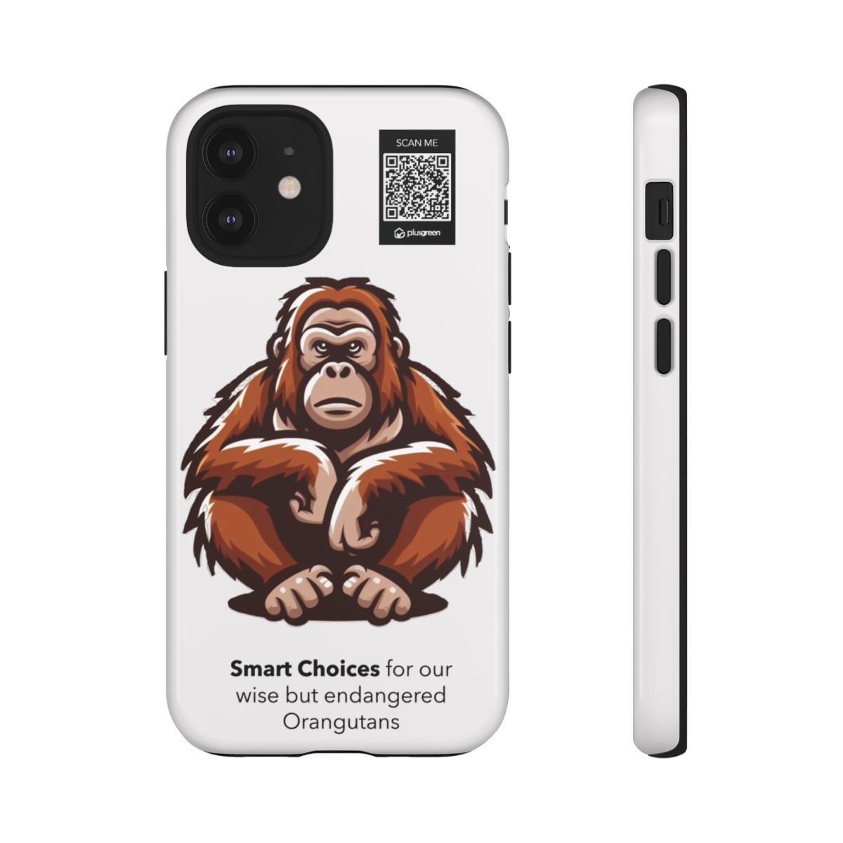 Orangutan Phone Case (Tough, Snow)
