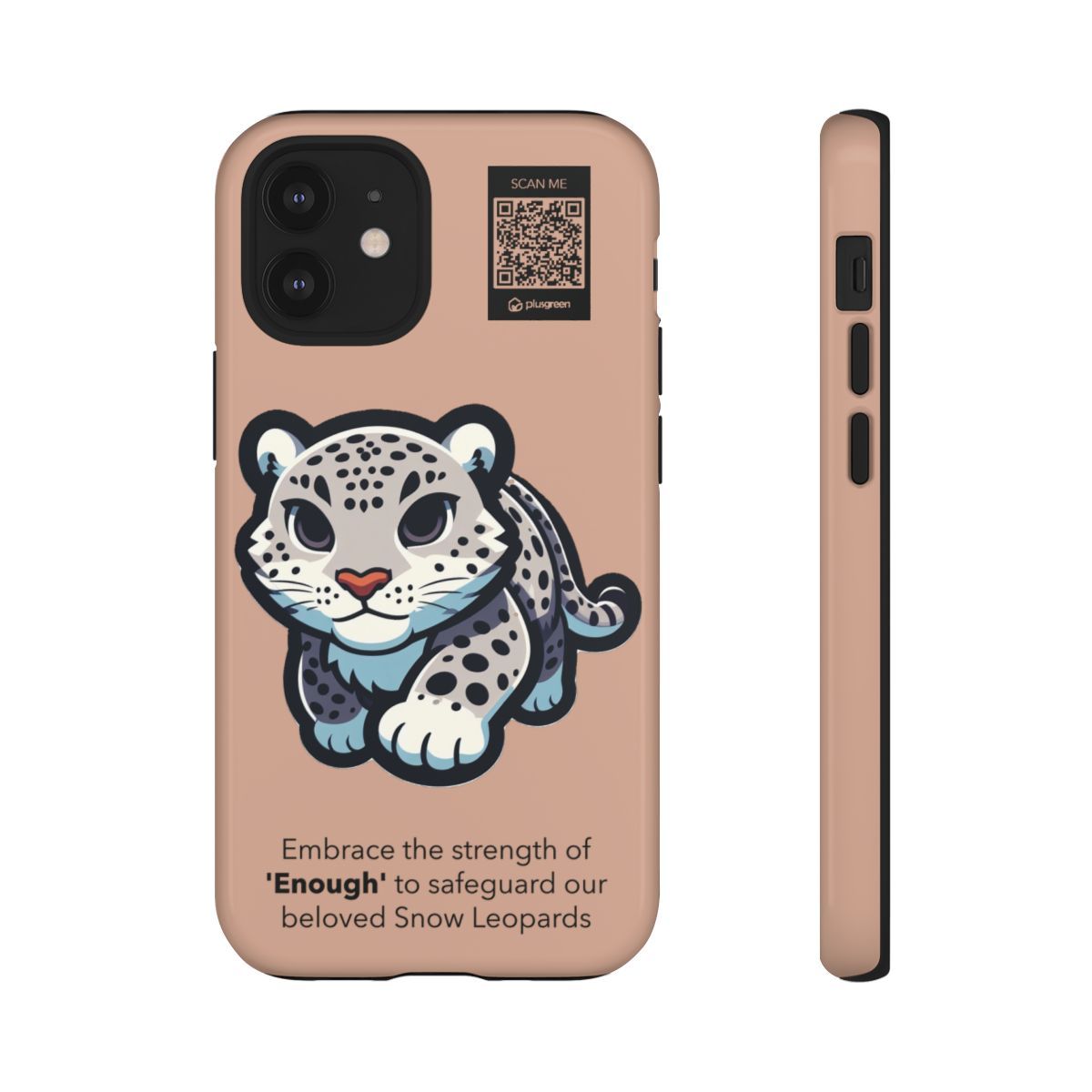 Snow Leopard Phone Case (Tough, Dessert Sand)