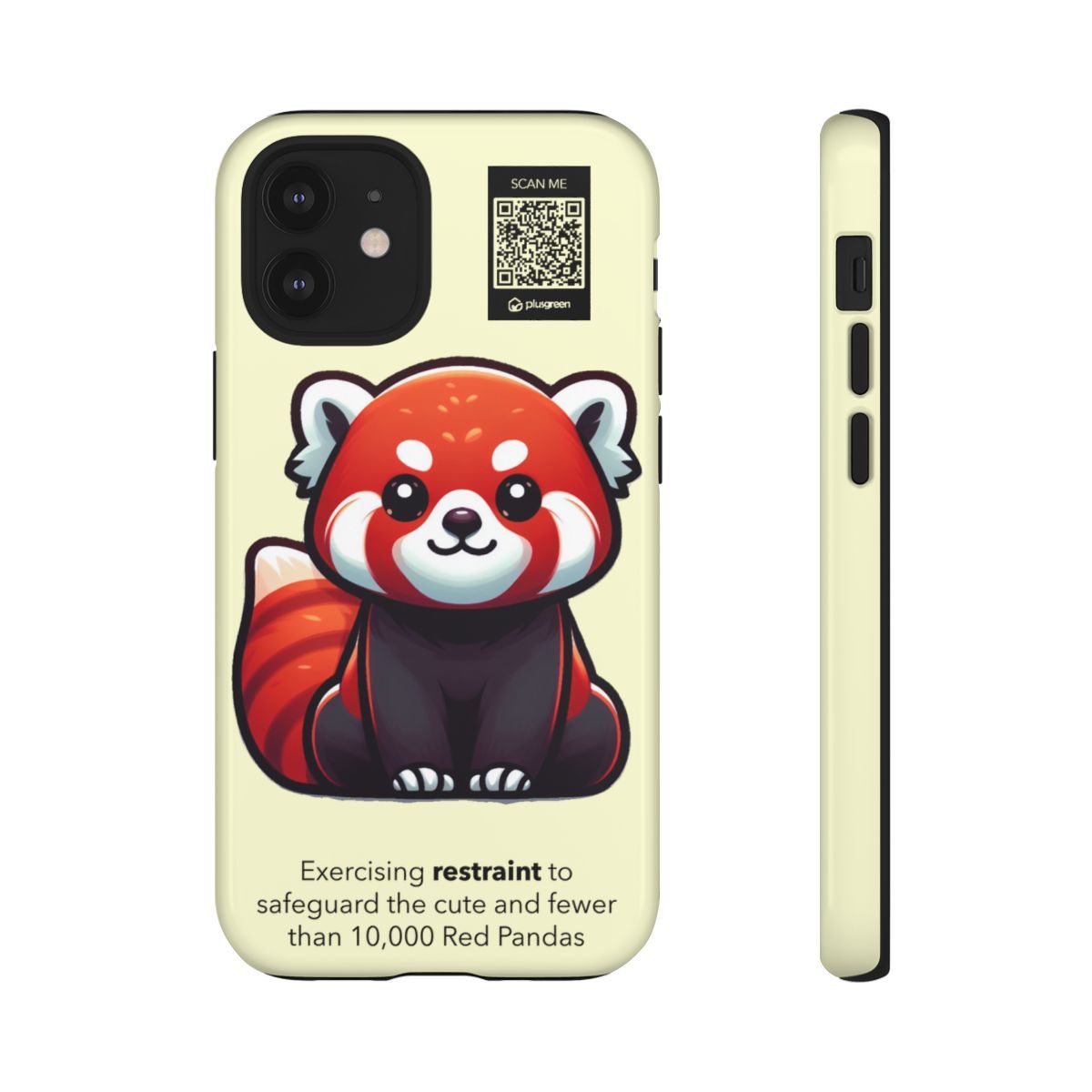 Red Panda Phone Case (Tough, LightGoldenrodYellow)