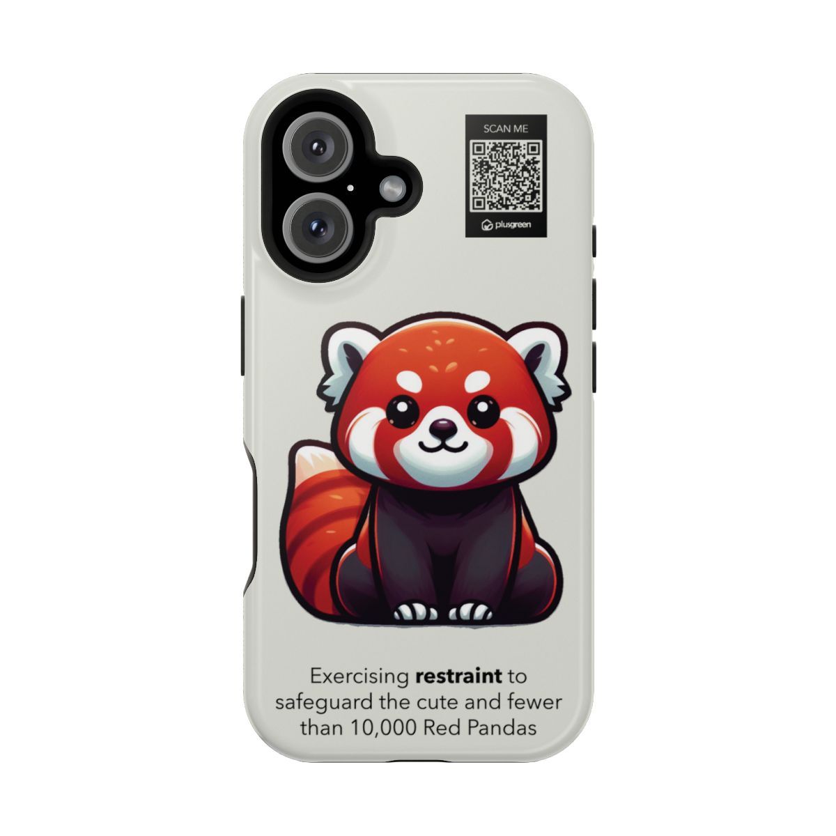 Red Panda Phone Case - MagSafe® compatible (Tough, Moon Mist), Surfaces: Glossy, Phone models: iPhone 16