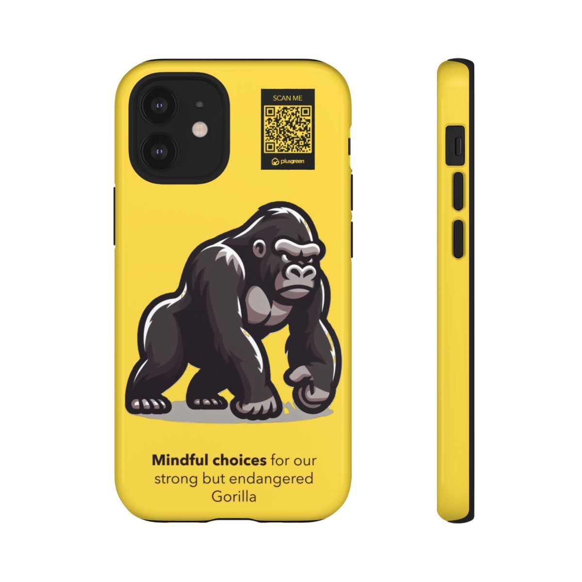 Gorilla Phone Case (Tough, Bright Yellow)