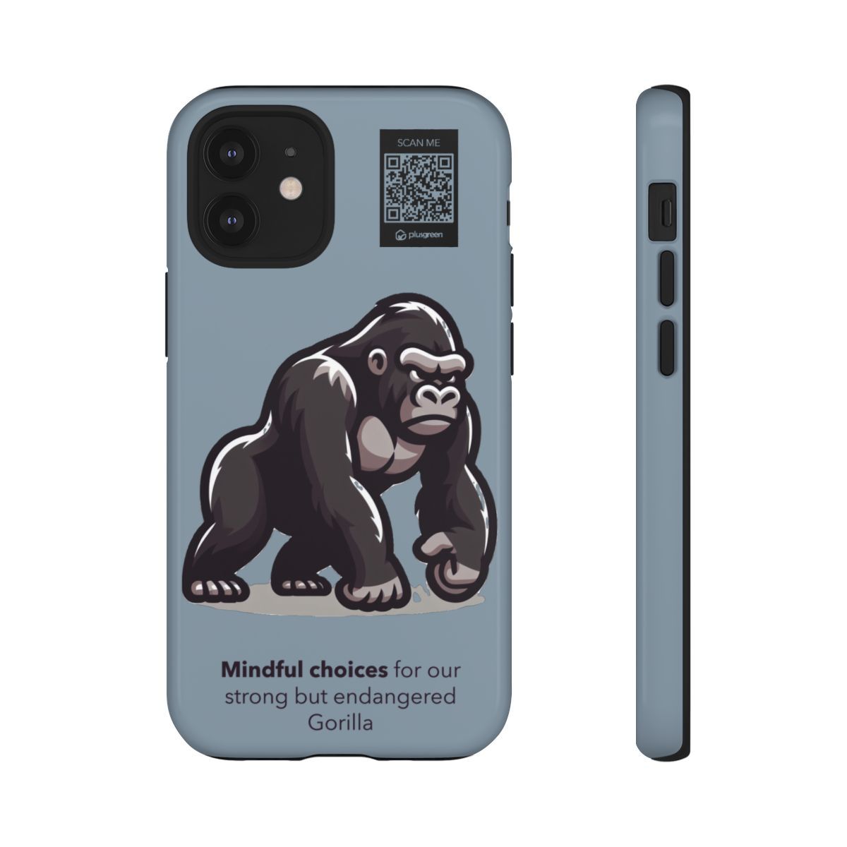 Gorilla Phone Case (Tough, Grayish Blue)