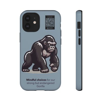 Gorilla Phone Case (Tough, Grayish Blue)