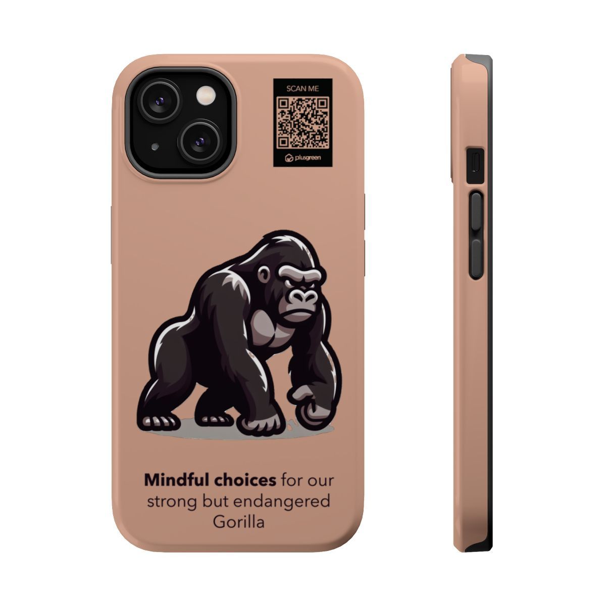 Gorilla Phone Case - MagSafe® compatible (Tough, Pale Taupe)