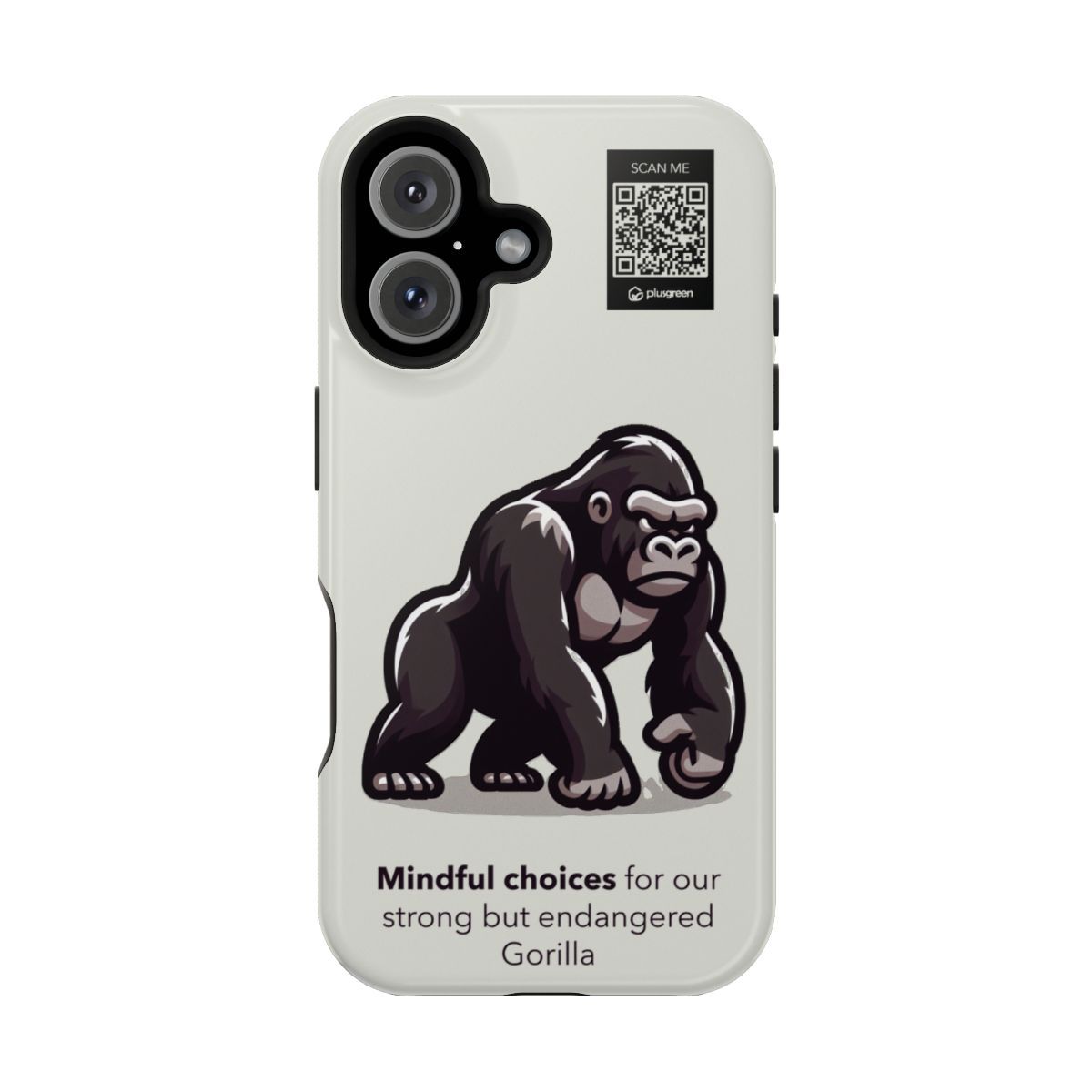 Gorilla Phone Case - MagSafe® compatible (Tough, Moon Mist), Surfaces: Glossy, Phone models: iPhone 16