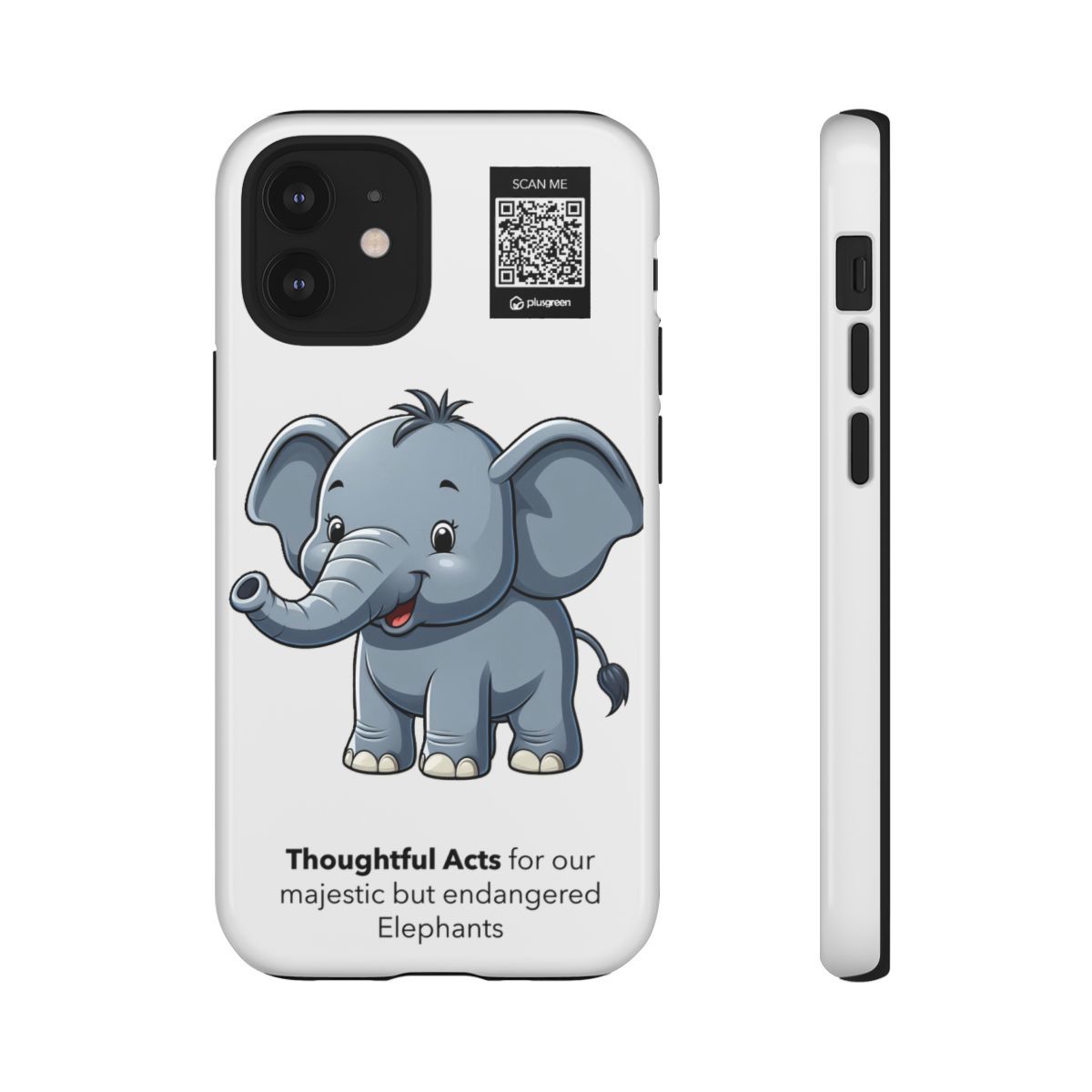 Elephant Phone Case (Tough, Snow)