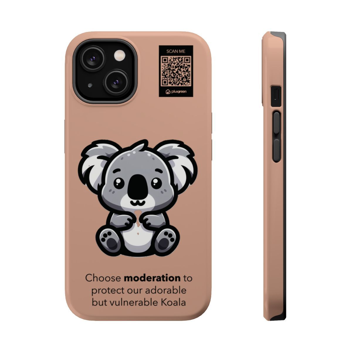 Koala Phone Case - MagSafe® compatible (Tough, Pale Taupe)