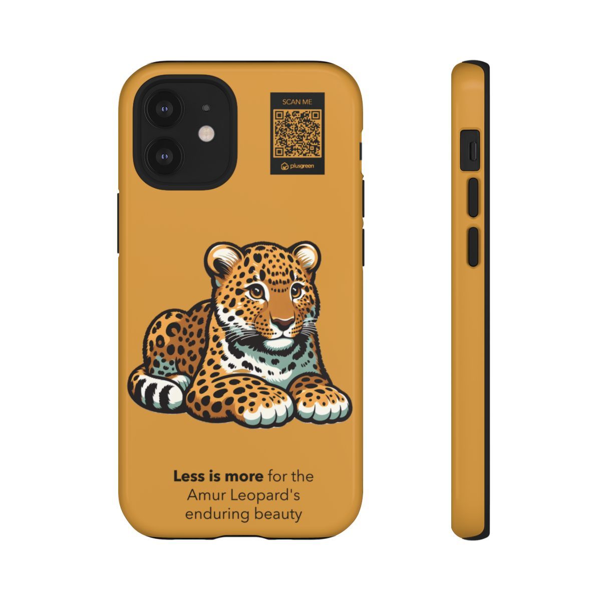Amur Leopard Phone Case (Tough, Amber)