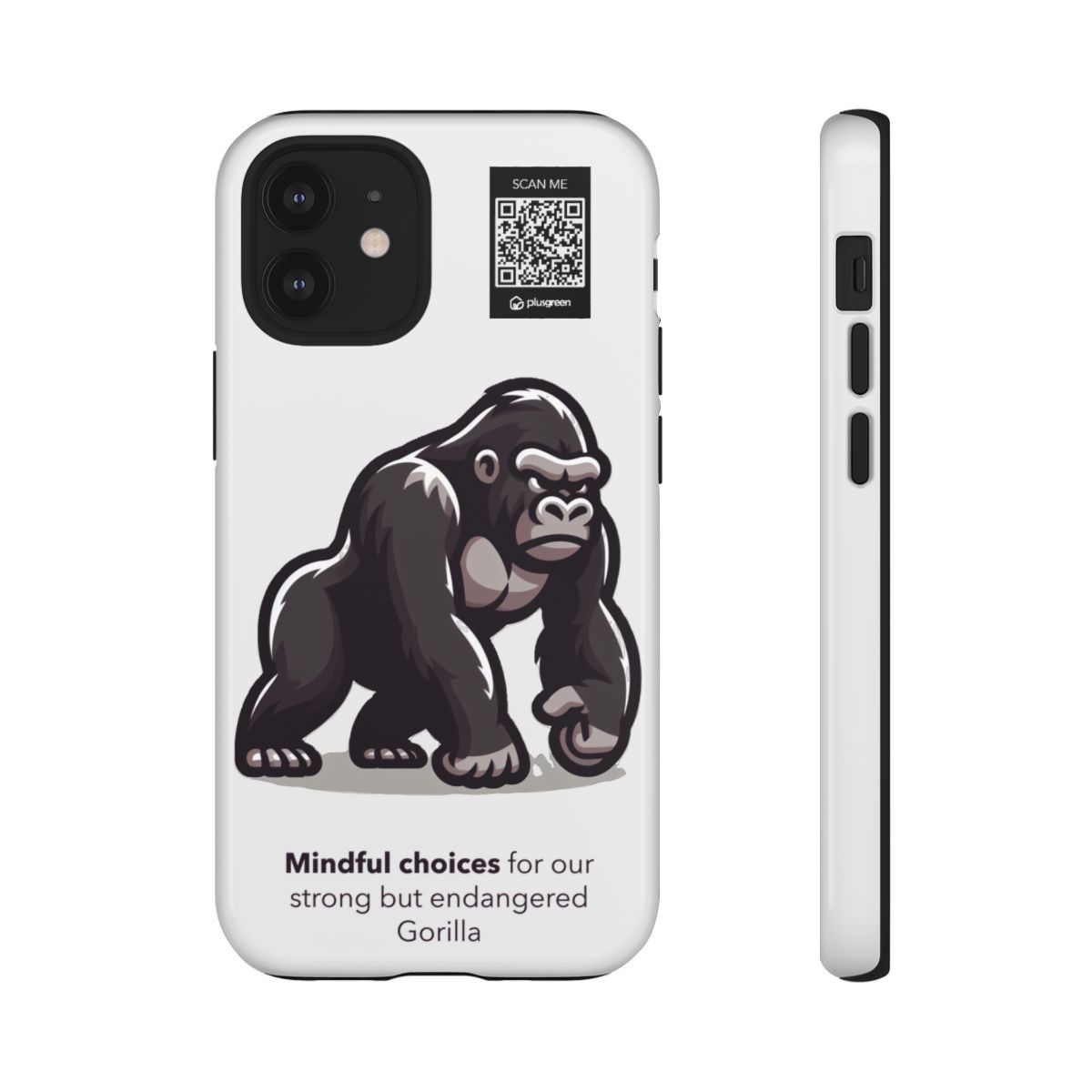 Gorilla Phone Case (Tough, Snow)