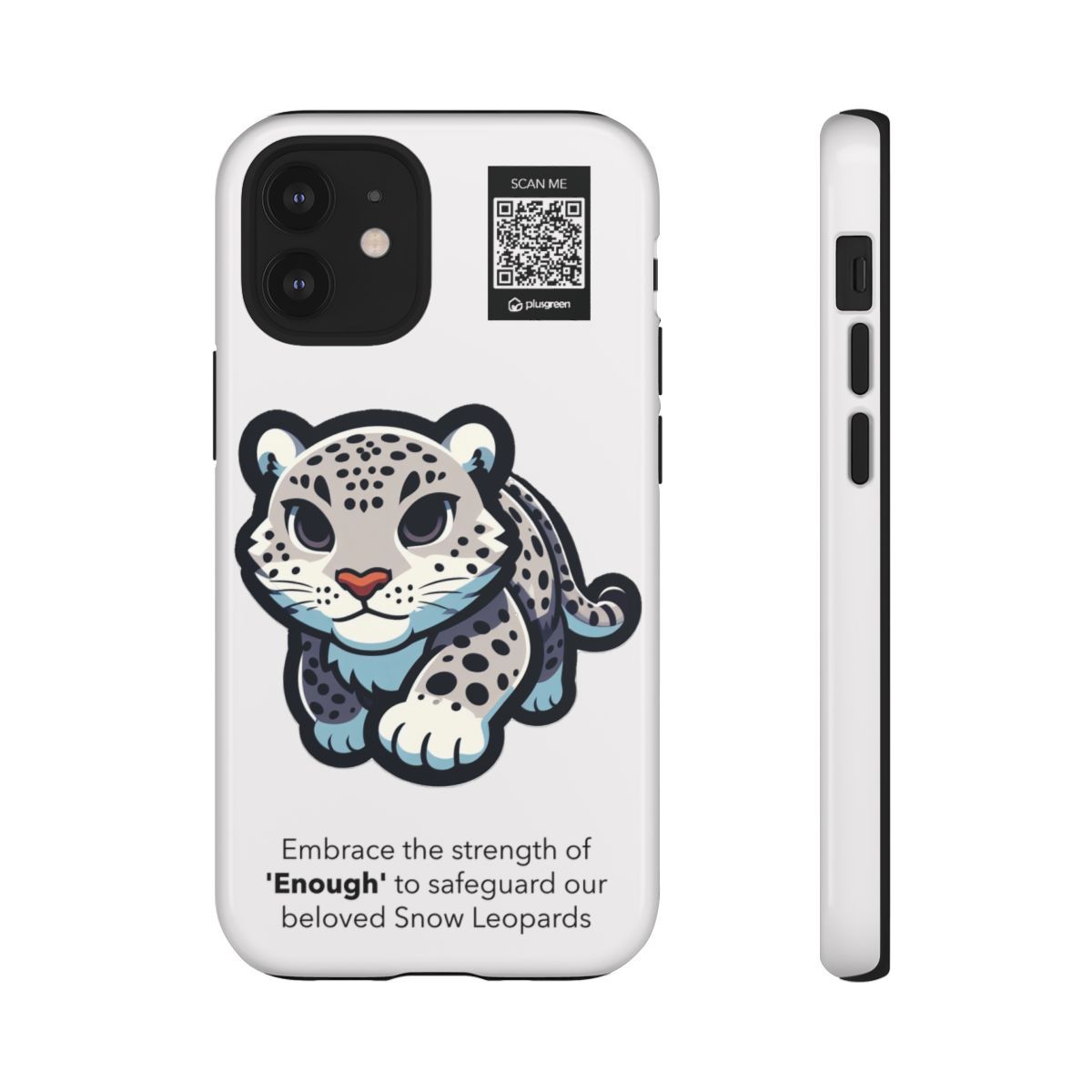 Snow Leopard Phone Case (Tough, Snow)