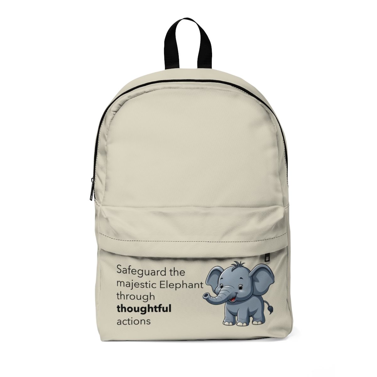 Low Profile Elephant Backpack - Large, Light Beige